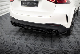 Mittlerer Cup Diffusor Heck Ansatz DTM Look passend für Mercedes-AMG GLE 53 / 63 W167 / W167 Facelift schwarz Hochglanz