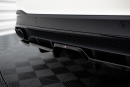 Mittlerer Cup Diffusor Heck Ansatz DTM Look passend für Mercedes-AMG GLE 53 / 63 W167 / W167 Facelift schwarz Hochglanz