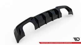 Heck Ansatz Diffusor passend für Audi S3 Sportback 8V Facelift schwarz Hochglanz