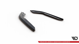 Heck Ansatz Flaps Diffusor V.4 passend für BMW 4er Coupe M-Paket F32 schwarz Hochglanz