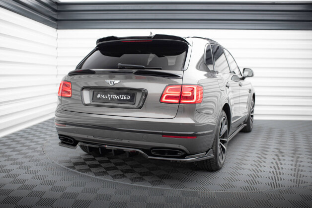 Oberer Heck Spoiler Aufsatz Abrisskante 3D passend für Bentley Bentayga Mk1 schwarz Hochglanz