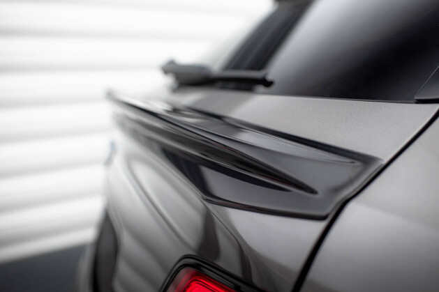 Unterer Heck Spoiler Aufsatz Abrisskante 3D für Bentley Bentayga Mk1 schwarz Hochglanz