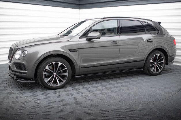 Seitenschweller Ansatz Cup Leisten passend für Bentley Bentayga Mk1 schwarz Hochglanz