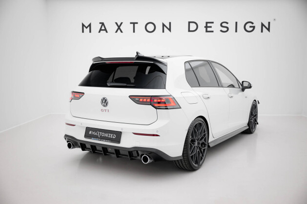 Heck Ansatz Diffusor V.3 passend für VW Golf GTI Mk8 schwarz Hochglanz
