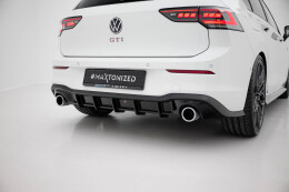 Heck Ansatz Diffusor V.3 passend für VW Golf GTI Mk8 schwarz Hochglanz