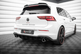 Heck Ansatz Diffusor V.3 passend für VW Golf GTI Mk8 schwarz Hochglanz