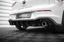 Heck Ansatz Diffusor V.3 passend für VW Golf GTI Mk8 schwarz Hochglanz