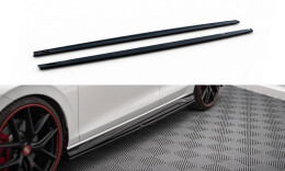 Seitenschweller Ansatz Cup Leisten passend für VW Golf GTI / GTE / GTI Clubsport / GTD / R-Line Mk8 schwarz Hochglanz