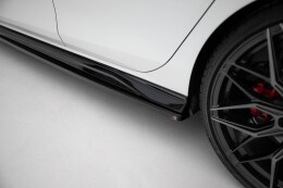 Seitenschweller Ansatz Cup Leisten passend für VW Golf GTI / GTE / GTI Clubsport / GTD / R-Line Mk8 schwarz Hochglanz