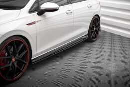 Seitenschweller Ansatz Cup Leisten passend für VW Golf GTI / GTE / GTI Clubsport / GTD / R-Line Mk8 schwarz Hochglanz