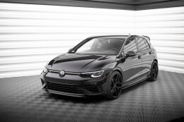 Cup Spoilerlippe Front Ansatz V.7 für VW Golf R Mk8 schwarz Hochglanz