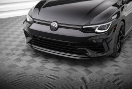 Cup Spoilerlippe Front Ansatz V.7 passend für VW Golf R Mk8 schwarz Hochglanz