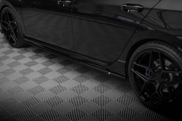 Seitenschweller Ansatz Cup Leisten V.3 passend für VW Golf R Mk8 schwarz Hochglanz