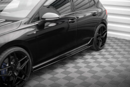 Seitenschweller Ansatz Cup Leisten V.3 passend für VW Golf R Mk8 schwarz Hochglanz