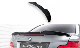 Heck Spoiler Aufsatz Abrisskante 3D für BMW 1er M-Paket E82 schwarz Hochglanz