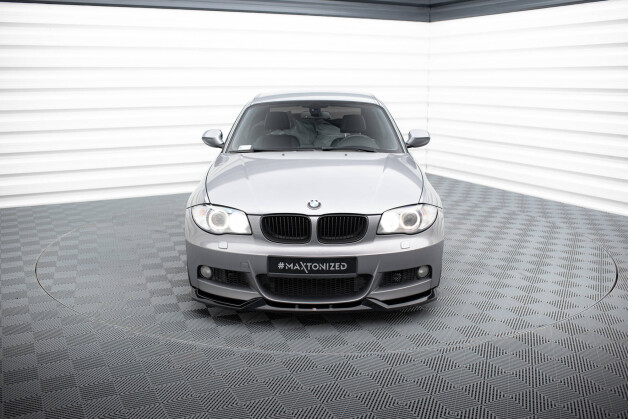 Cup Spoilerlippe Front Ansatz V.1 passend für BMW 1er M-Paket E82 schwarz Hochglanz