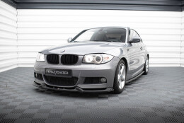 Cup Spoilerlippe Front Ansatz V.1 passend für BMW 1er M-Paket E82 schwarz Hochglanz