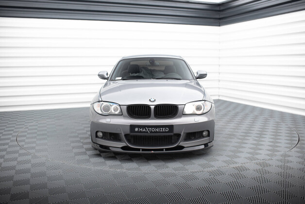 Cup Spoilerlippe Front Ansatz V.2 passend für BMW 1er M-Paket E82 schwarz Hochglanz