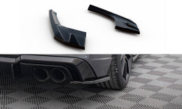 Heck Ansatz Flaps Diffusor V.2 passend für Audi S3 / A3 S-Line Sportback 8V Facelift schwarz Hochglanz
