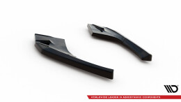 Heck Ansatz Flaps Diffusor V.2 passend für Audi S3 / A3 S-Line Sportback 8V Facelift schwarz Hochglanz