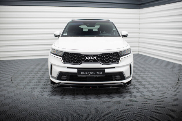 Cup Spoilerlippe Front Ansatz passend für Kia Sorento Mk4 schwarz Hochglanz