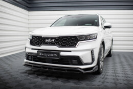 Cup Spoilerlippe Front Ansatz passend für Kia Sorento Mk4 schwarz Hochglanz