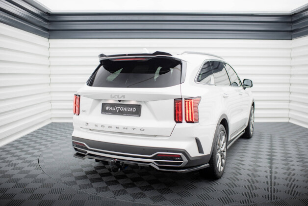 Street+ Mittlerer Diffusor RACE Heck Ansatz passend für Kia Sorento Mk4 schwarz Hochglanz