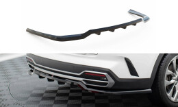Mittlerer Cup Diffusor Heck Ansatz DTM Look passend für Kia Sorento Mk4 schwarz Hochglanz