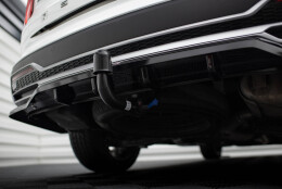 Mittlerer Cup Diffusor Heck Ansatz DTM Look passend für Kia Sorento Mk4 schwarz Hochglanz