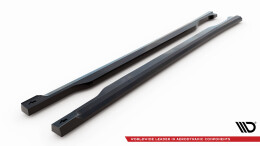 Seitenschweller Ansatz Cup Leisten für Kia Sorento Mk4 schwarz Hochglanz