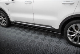 Seitenschweller Ansatz Cup Leisten passend für Kia Sorento Mk4 schwarz Hochglanz