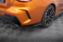 Heck Ansatz Flaps Diffusor V.2 passend für BMW 4er M440i G22 / G23 / G22 Facelift / G23 Facelift schwarz Hochglanz