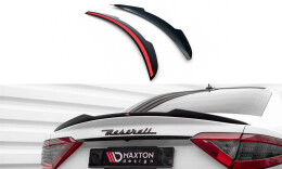 Heck Spoiler Aufsatz Abrisskante passend für Maserati Granturismo S Mk1 schwarz Hochglanz