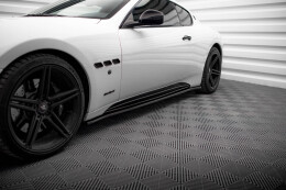 Seitenschweller Ansatz Cup Leisten für Maserati Granturismo S Mk1 schwarz Hochglanz