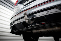 Mittlerer Cup Diffusor Heck Ansatz DTM Look passend für VW Tiguan Allspace R-Line Mk2 Facelift schwarz Hochglanz
