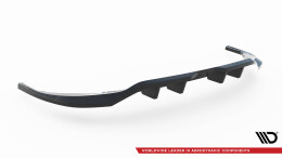 Mittlerer Cup Diffusor Heck Ansatz DTM Look passend für VW Tiguan Allspace R-Line Mk2 Facelift schwarz Hochglanz