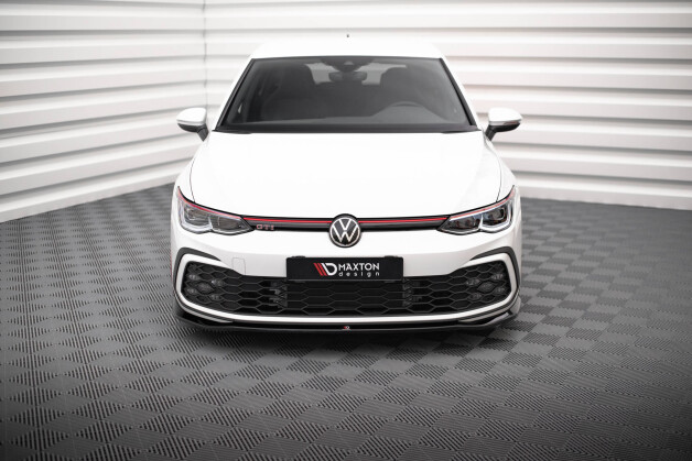 Street+ Spoilerlippe Front Ansatz V.7 passend für VW Golf GTI / GTE / GTD / R-Line Mk8 schwarz Hochglanz