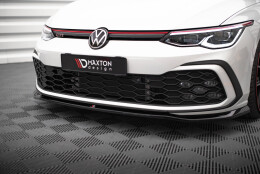 Cup Spoilerlippe Front Ansatz V.7 passend für VW Golf GTI / GTE / GTD / R-Line Mk8 schwarz Hochglanz