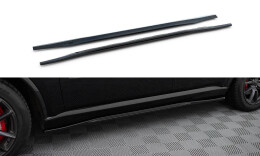 Seitenschweller Ansatz Cup Leisten für Dodge Durango SRT Mk3  schwarz Hochglanz