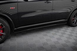 Seitenschweller Ansatz Cup Leisten für Dodge Durango SRT Mk3  schwarz Hochglanz