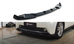 Cup Spoilerlippe Front Ansatz für Toyota IQ schwarz Hochglanz