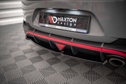 Heck Ansatz Flaps Diffusor passend für Hyundai I30 Fastback N-Line Mk3 Facelift schwarz Hochglanz