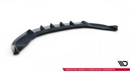 Street+ Spoilerlippe Front Ansatz V.1 passend für Tesla Model S Plaid Mk1 FL schwarz Hochglanz