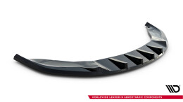 Cup Spoilerlippe Front Ansatz V.3 passend für Tesla Model S Plaid Mk1 Facelift schwarz Hochglanz