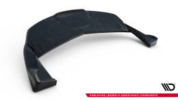Mittlerer Cup Diffusor Heck Ansatz V.1 passend für Tesla Model S Plaid Mk1 Facelift schwarz Hochglanz