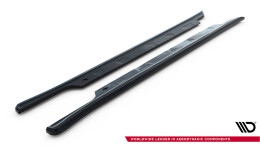 Street+ Seitenschweller Leisten V.1 passend für Tesla Model S Plaid Mk1 FL schwarz Hochglanz