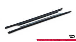 Street+ Seitenschweller Leisten V.1 passend für Tesla Model S Plaid Mk1 FL schwarz Hochglanz