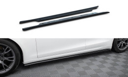 Seitenschweller Ansatz Cup Leisten V.2 passend für Tesla Model S Plaid Mk1 Facelift schwarz Hochglanz