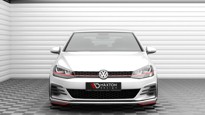 Cup Spoilerlippe Front Ansatz Flaps passend für VW Golf GTI Mk7 FL rot Hochglanz
