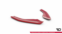 Cup Spoilerlippe Front Ansatz Flaps passend für VW Golf GTI Mk7 FL rot Hochglanz